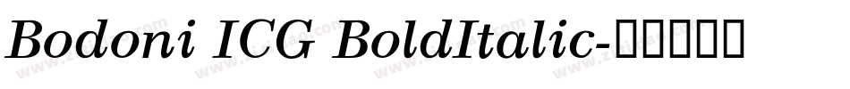 Bodoni ICG BoldItalic字体转换